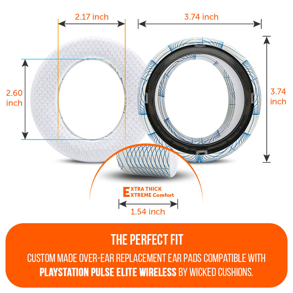 Wicked Cushions PlayStation Pulse Elite Cooling Gel Earpads - WC FreeZe Pulse Elite