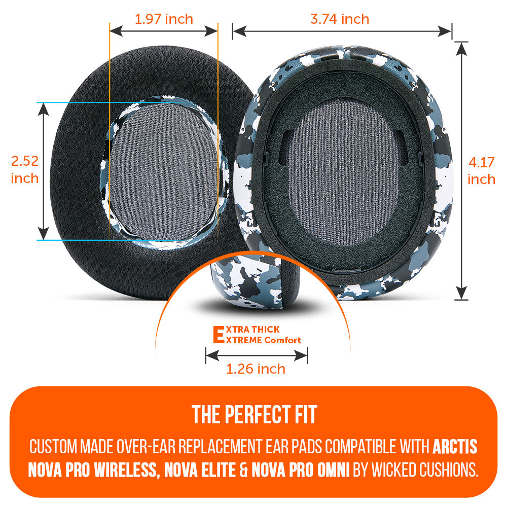 Wicked Cushions Arctis Nova Pro Wireless, Nova Elite & Nova Pro Omni Earpads - WC FreeZe Cooling Gel