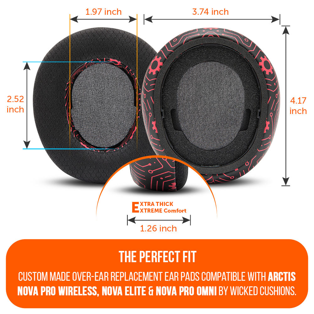 Wicked Cushions Arctis Nova Pro Wireless, Nova Elite & Nova Pro Omni Earpads - WC FreeZe Cooling Gel