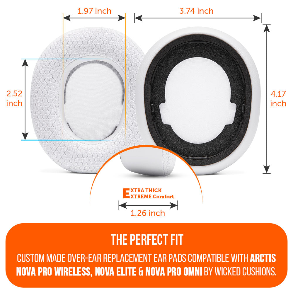 Wicked Cushions Arctis Nova Pro Wireless, Nova Elite & Nova Pro Omni Earpads - WC FreeZe Cooling Gel