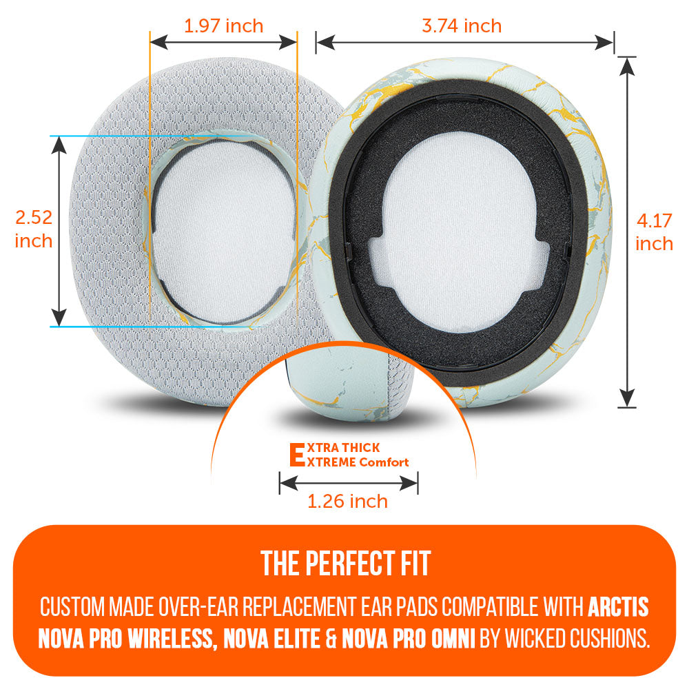 Wicked Cushions Arctis Nova Pro Wireless, Nova Elite & Nova Pro Omni Earpads - WC FreeZe Cooling Gel