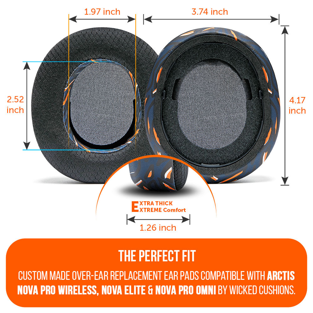 Wicked Cushions Arctis Nova Pro Wireless, Nova Elite & Nova Pro Omni Earpads - WC FreeZe Cooling Gel