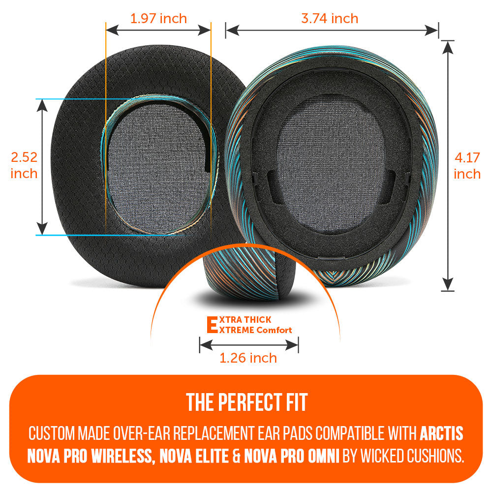 Wicked Cushions Arctis Nova Pro Wireless, Nova Elite & Nova Pro Omni Earpads - WC FreeZe Cooling Gel