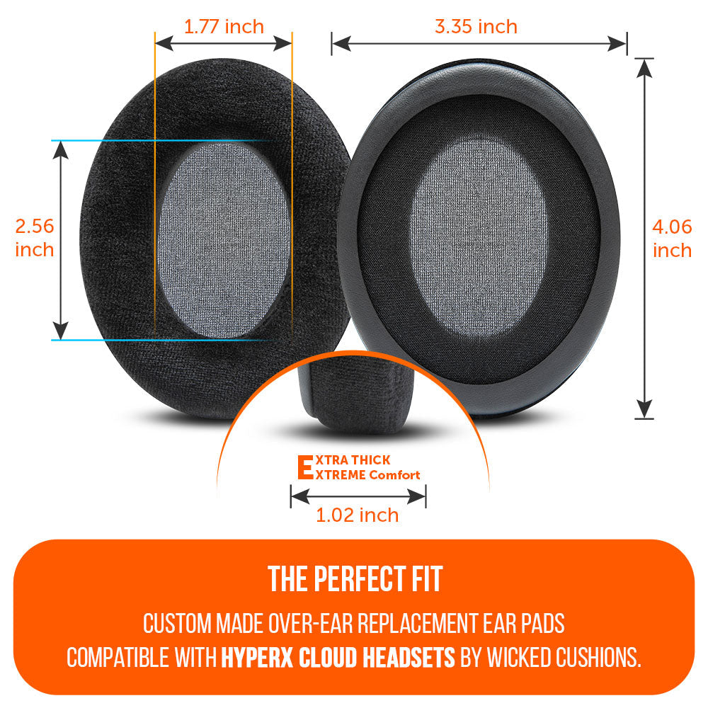 Wicked Cushions HyperX Cloud FPS Gaming Earpads - WC StealthZ Cloud