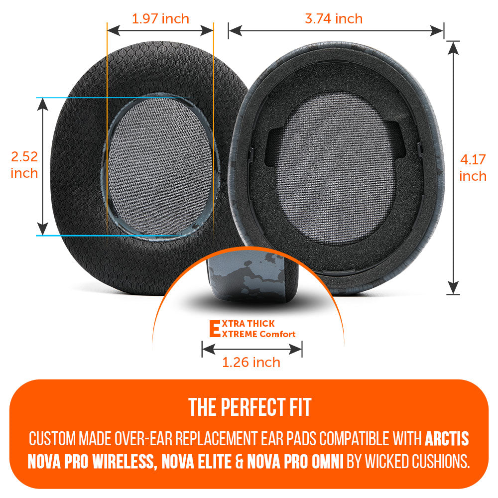 Wicked Cushions Arctis Nova Pro Wireless, Nova Elite & Nova Pro Omni Earpads - WC FreeZe Cooling Gel