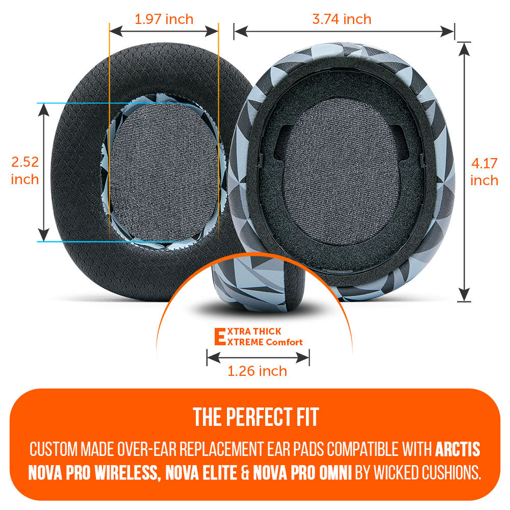 Wicked Cushions Arctis Nova Pro Wireless, Nova Elite & Nova Pro Omni Earpads - WC FreeZe Cooling Gel