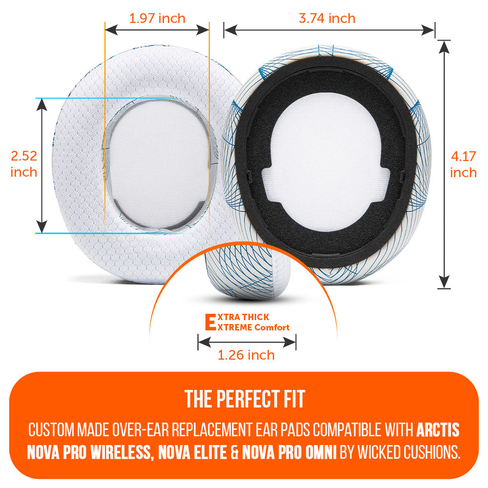 Wicked Cushions Arctis Nova Pro Wireless, Nova Elite & Nova Pro Omni Earpads - WC FreeZe Cooling Gel