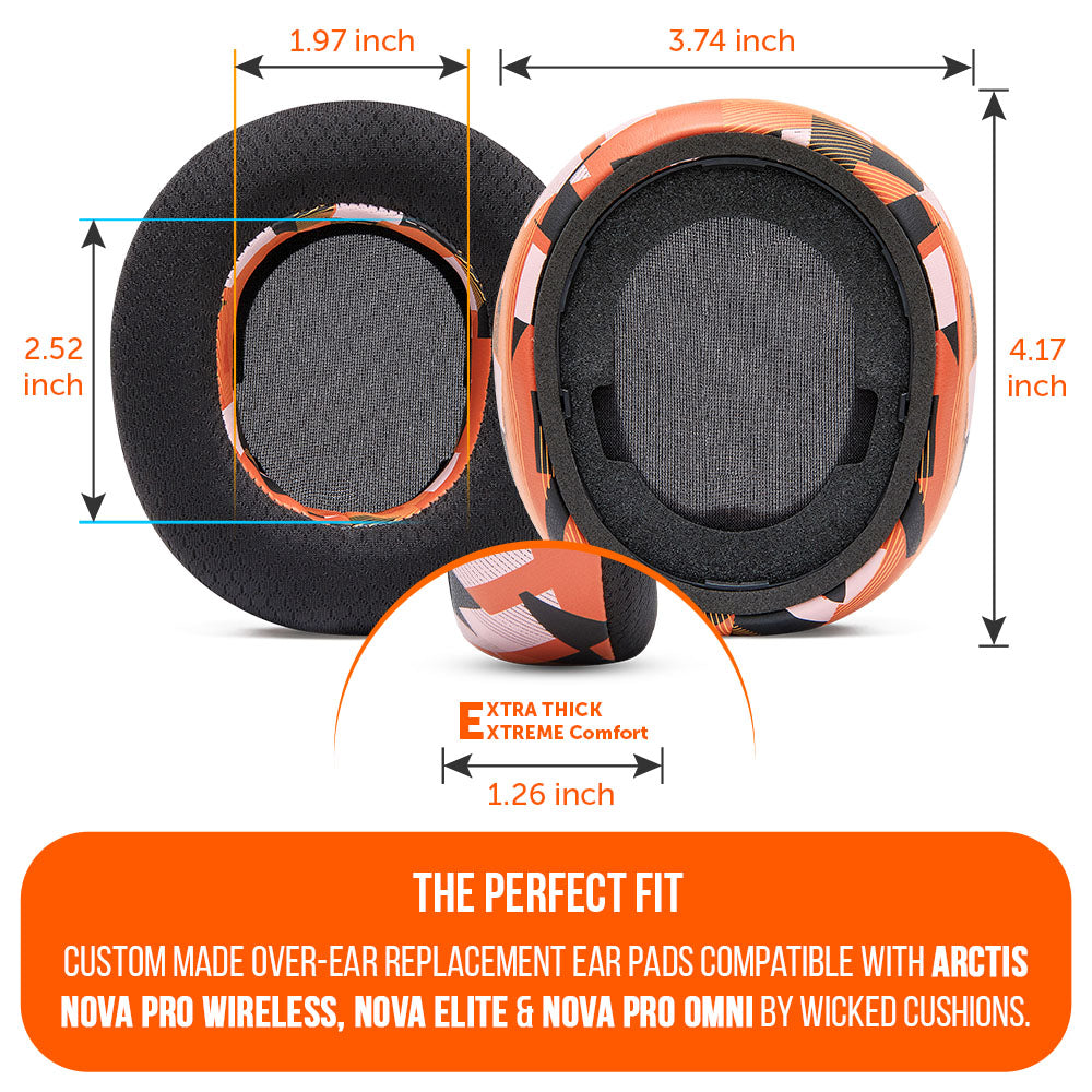 Wicked Cushions Arctis Nova Pro Wireless, Nova Elite & Nova Pro Omni Earpads - WC FreeZe Cooling Gel
