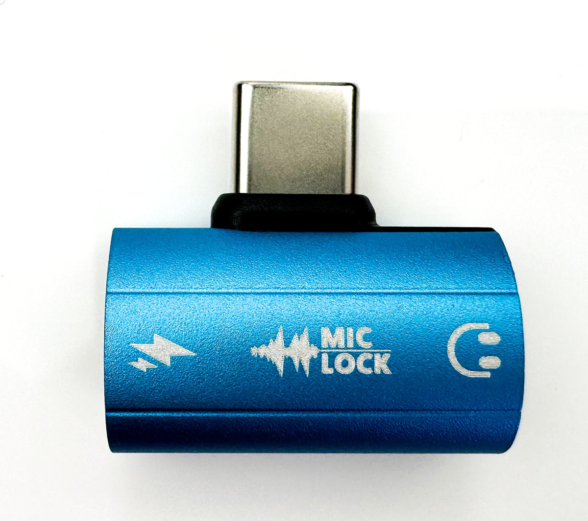 Mic-Lock Blue USB-C HiFi SoundPass and Secure Charger adapter