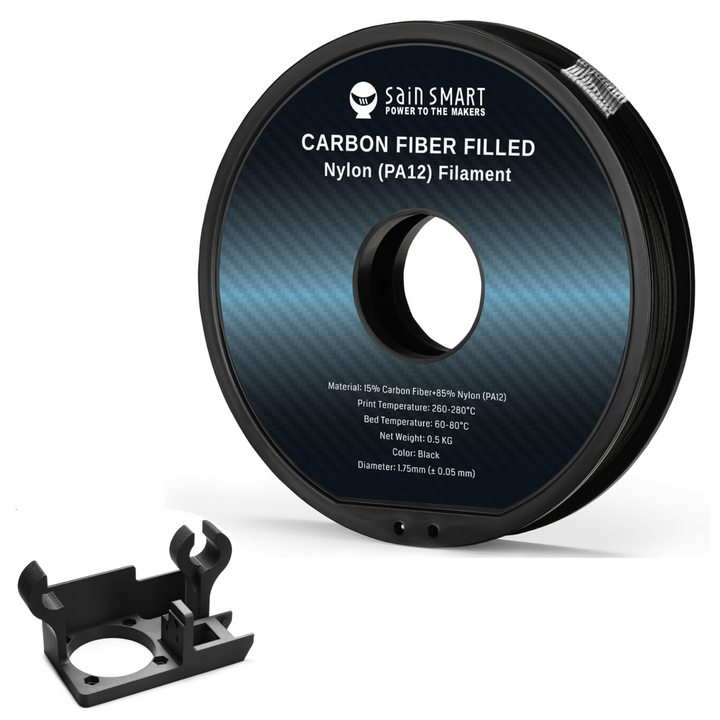 SainSmart ePA12-CF nylon spool with sample bracket