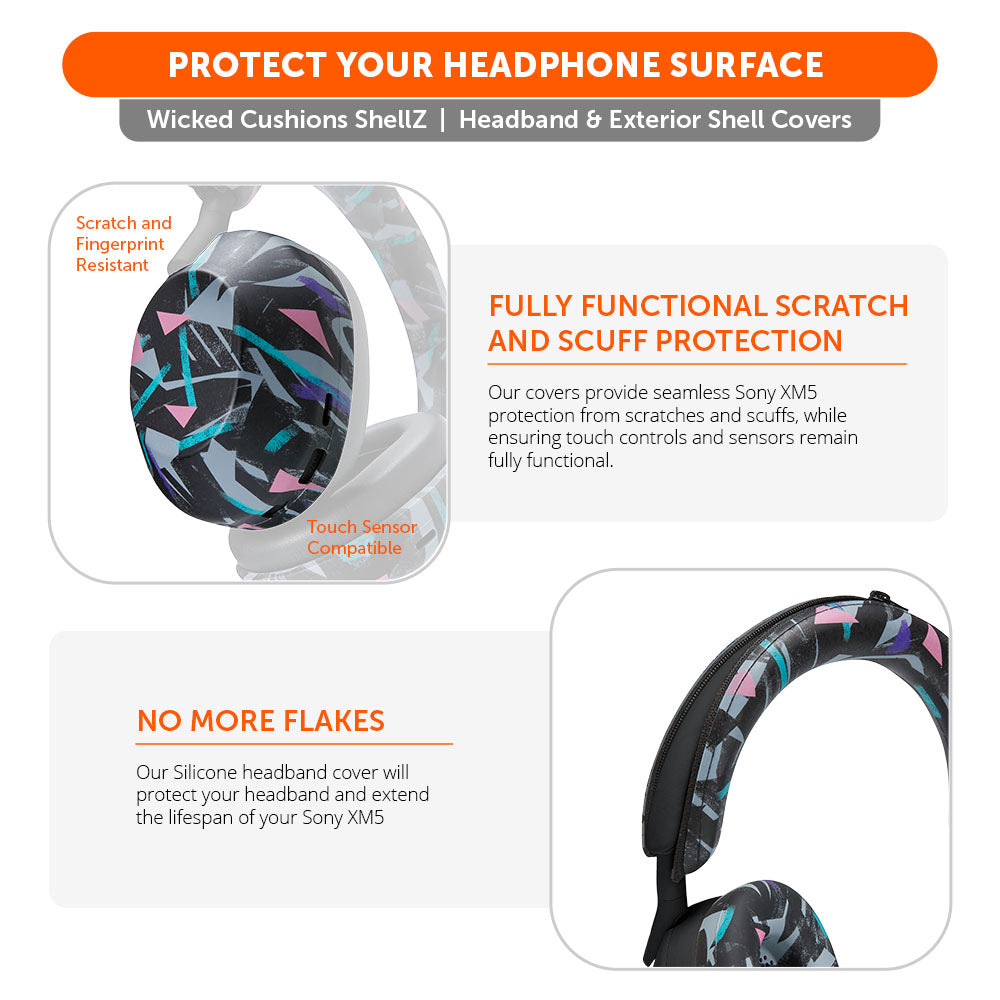Wicked Cushions Sony XM5 Protective Shell Cover - WC ShellZ XM5