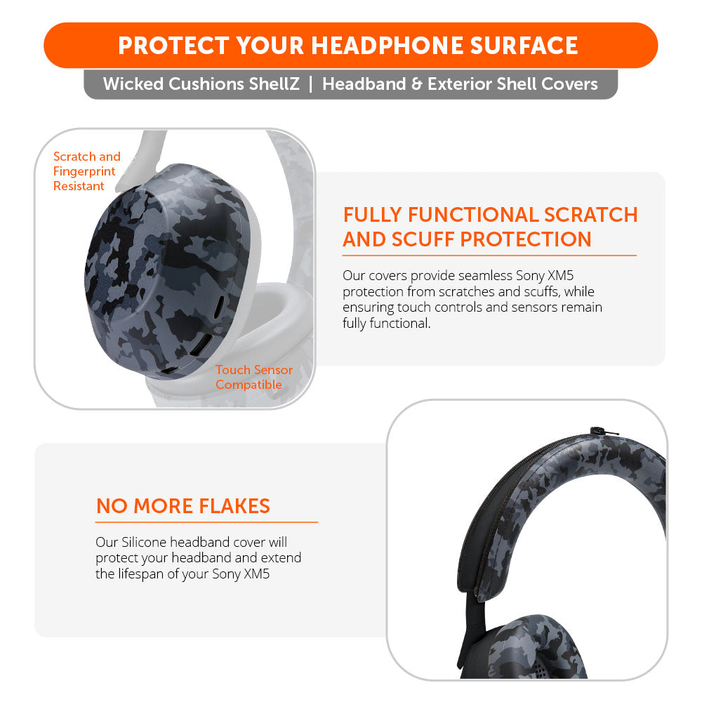 Wicked Cushions Sony XM5 Protective Shell Cover - WC ShellZ XM5