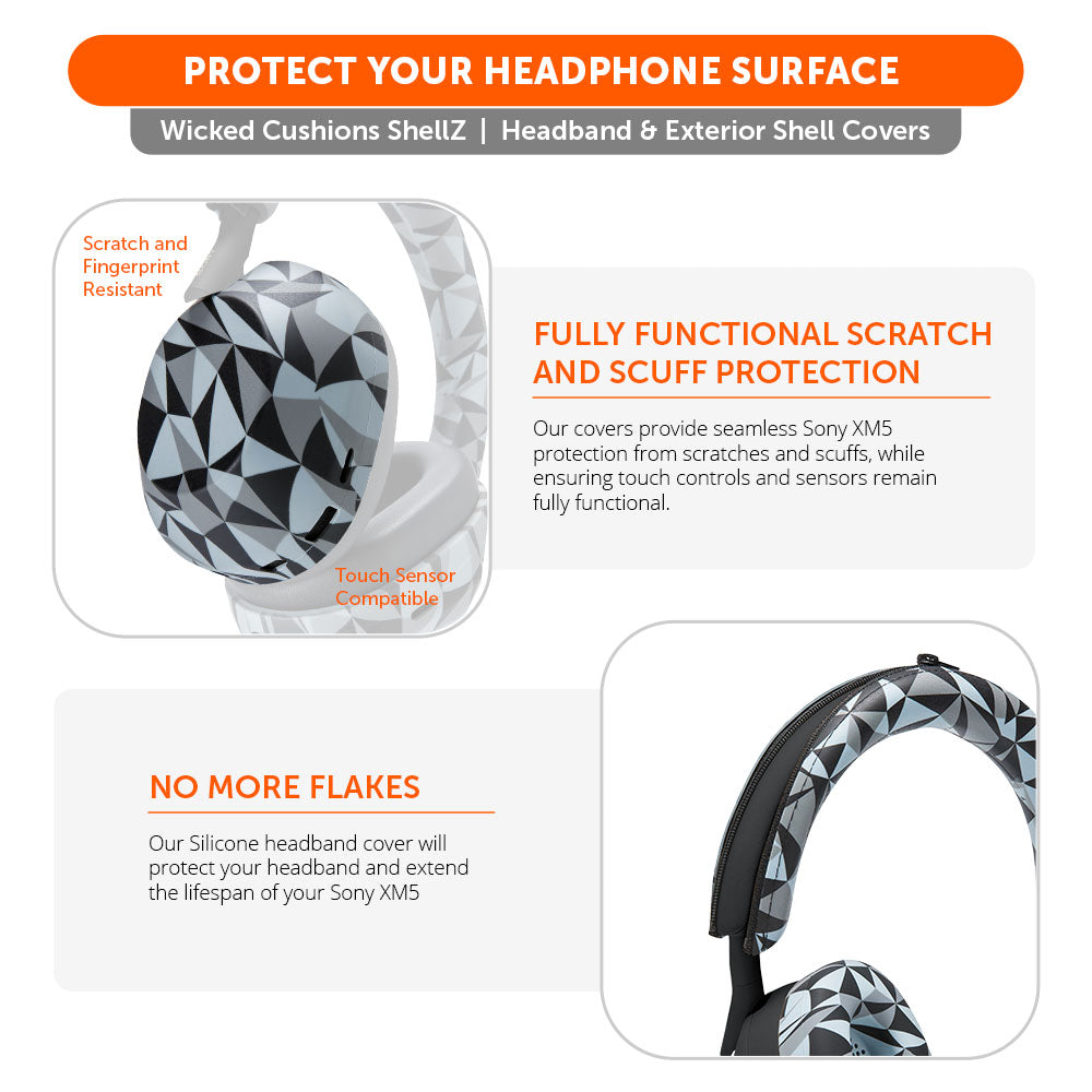 Wicked Cushions Sony XM5 Protective Shell Cover - WC ShellZ XM5
