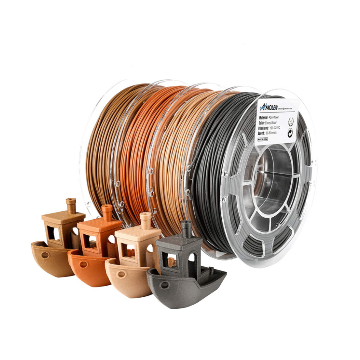 Amolen PLA Wood Variety Pack (4x200g)