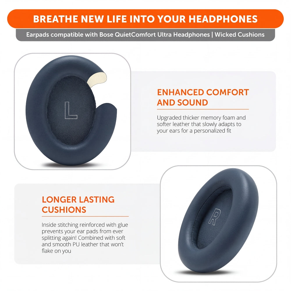 Wicked Cushions Bose QuietComfort Ultra Gen 1 & Gen 2 Earpads - WC PadZ QC Ultra