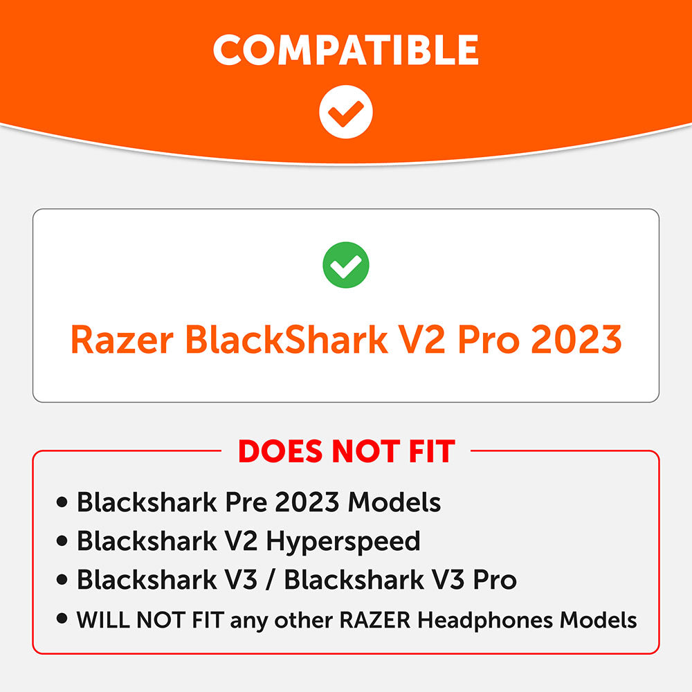 Wicked Cushions Razer Blackshark V2 Pro 2023 Earpads - WC FreeZe Cooling Gel
