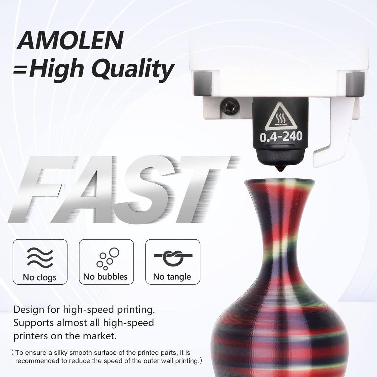Amolen PLA Silk S-Series Variety Pack (4x1kg) - 1.75MM