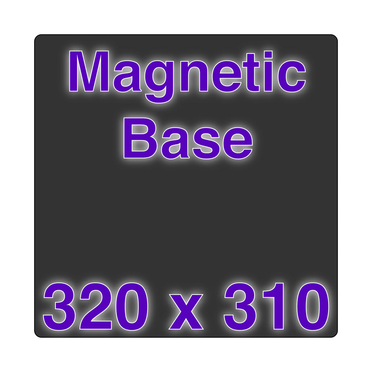 Wham Bam magnetic base labeled 320 x 310 mm