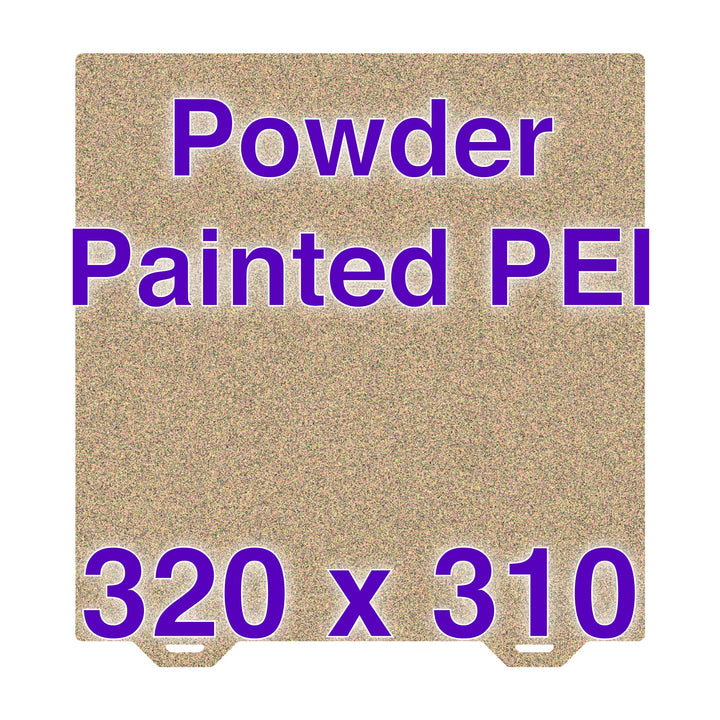 Wham Bam textured PEI Flexi Plate labeled 320 x 310 mm