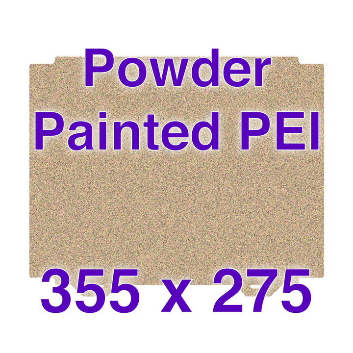 Wham Bam textured PEI Flexi Plate labeled 355 x 275 mm