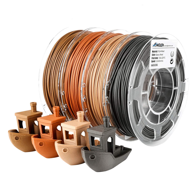 Amolen PLA Wood Variety Pack (4x200g)