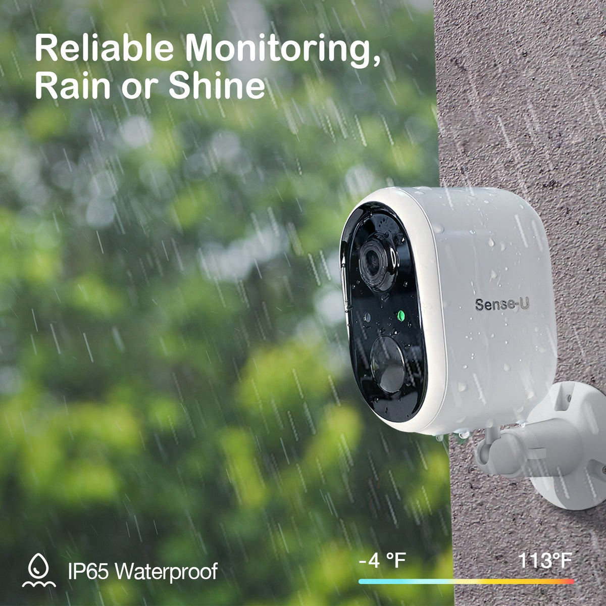 Sense-U Weather-resistant outdoor camera illustration
