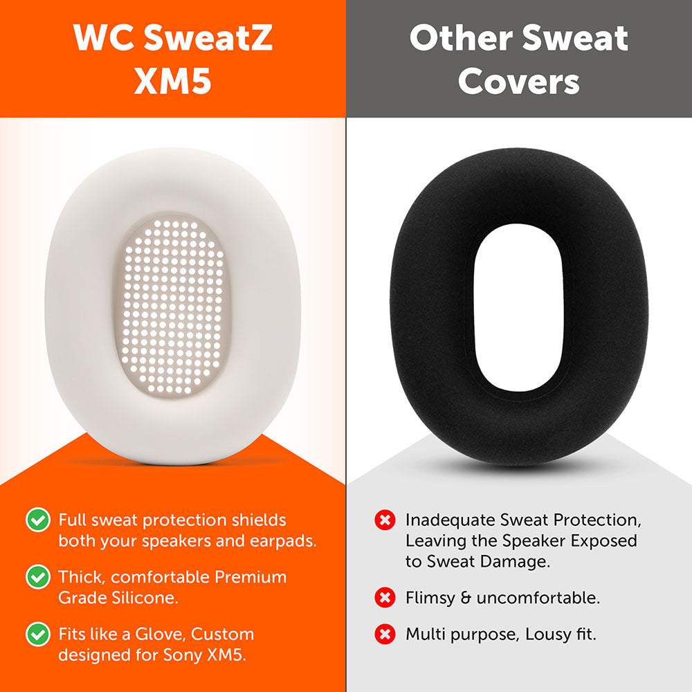Wicked Cushions Sony WH-1000XM5 Earpad Sweat Covers - WC SweatZ