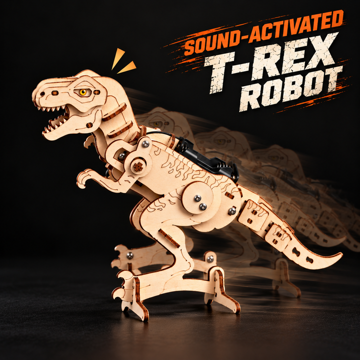 Kitsville ST075: Assembled sound-activated T-Rex