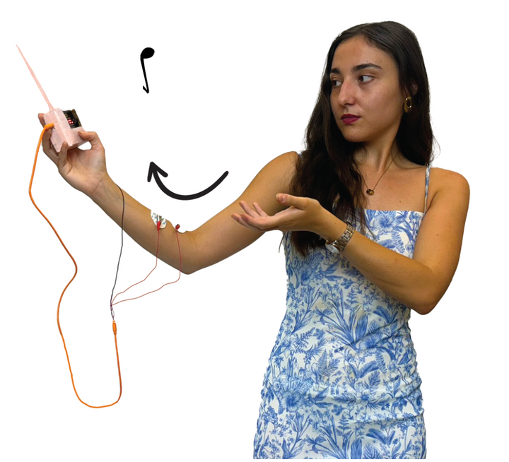 Spiker:bit muscle-signal project demonstration with forearm electrodes