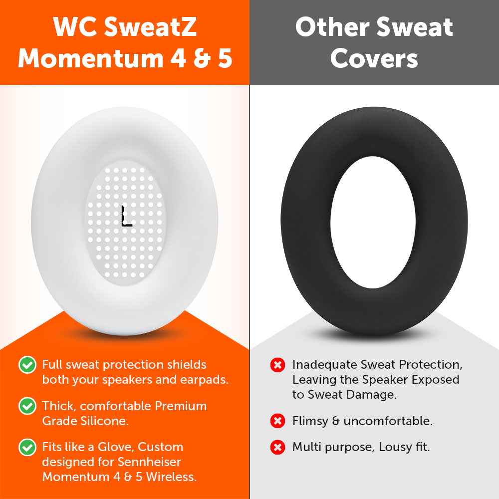 Wicked Cushions Sennheiser Momentum 4 & 5 Earpad Sweat Covers - WC SweatZ Momentum 4 & 5