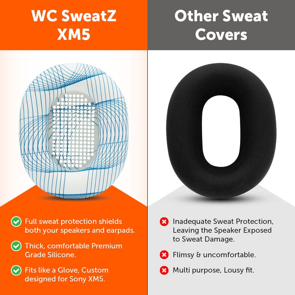 Wicked Cushions Sony WH-1000XM5 Earpad Sweat Covers - WC SweatZ