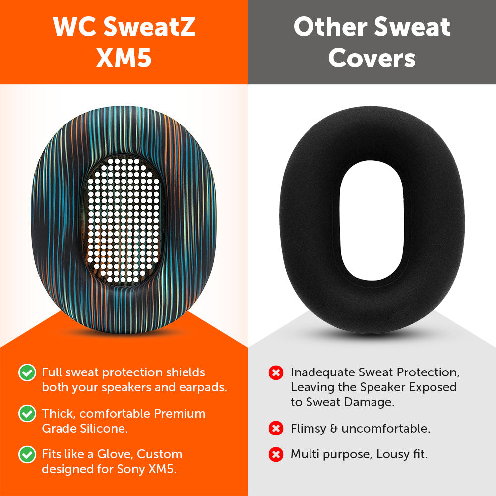 Wicked Cushions Sony WH-1000XM5 Earpad Sweat Covers - WC SweatZ