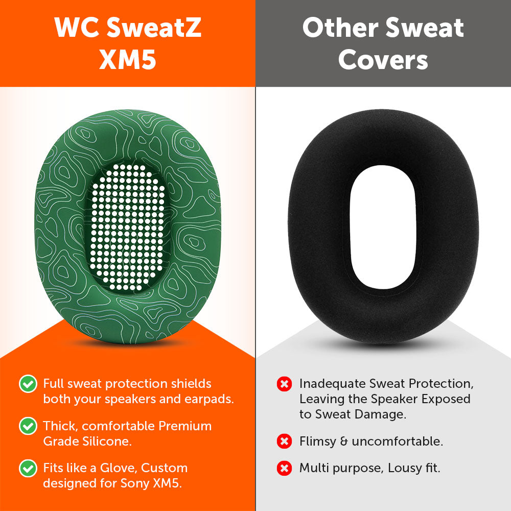 Wicked Cushions Sony WH-1000XM5 Earpad Sweat Covers - WC SweatZ
