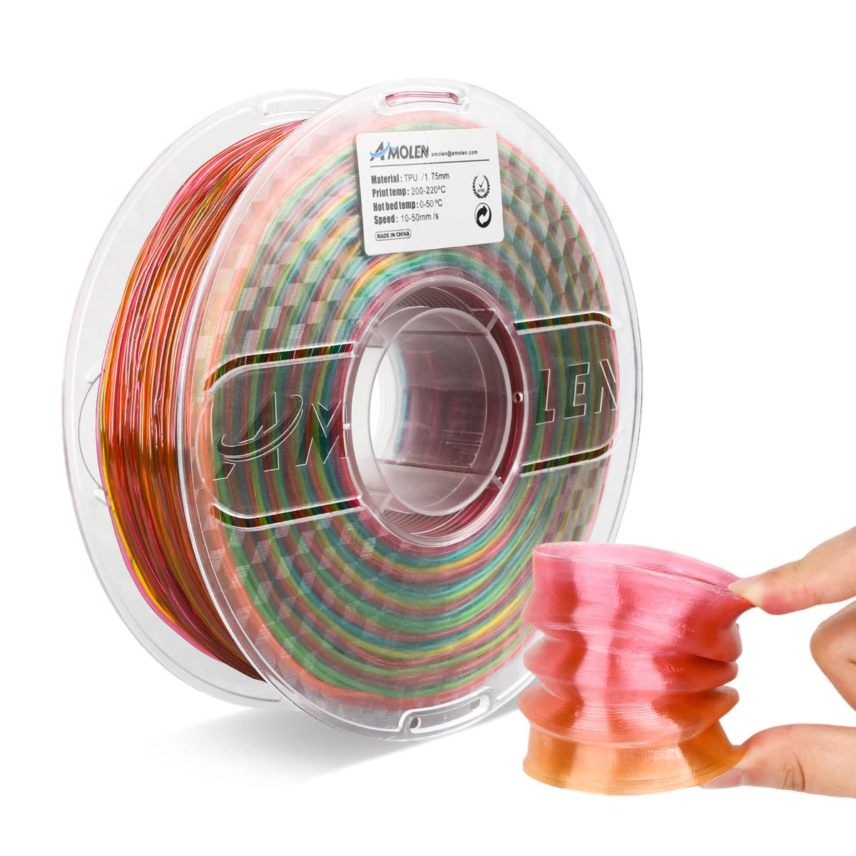 Amolen TPU Rainbow 1.75mm, 1KG