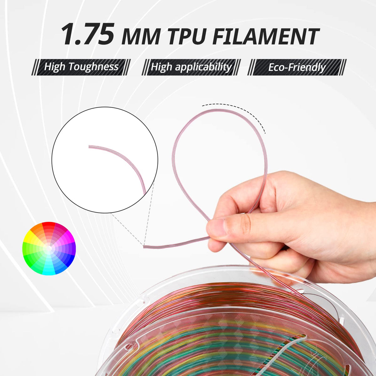 Amolen TPU Rainbow 1.75mm, 1KG