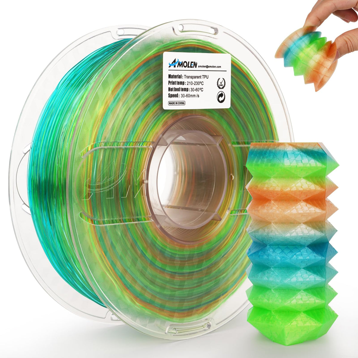 Amolen TPU Rainbow 1.75mm, 1KG