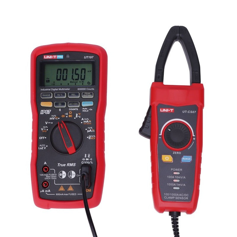 UNI-T UT-CS07 beside a compatible multimeter, sold separately