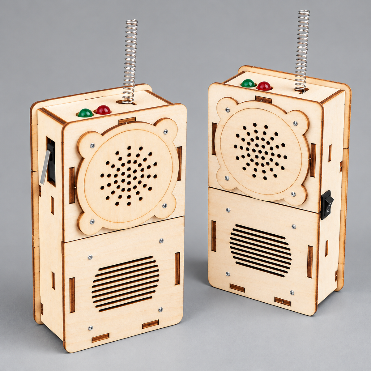 Kitsville Walkie-Talkie Electronics Kit – Set of 2 — assembled pair
