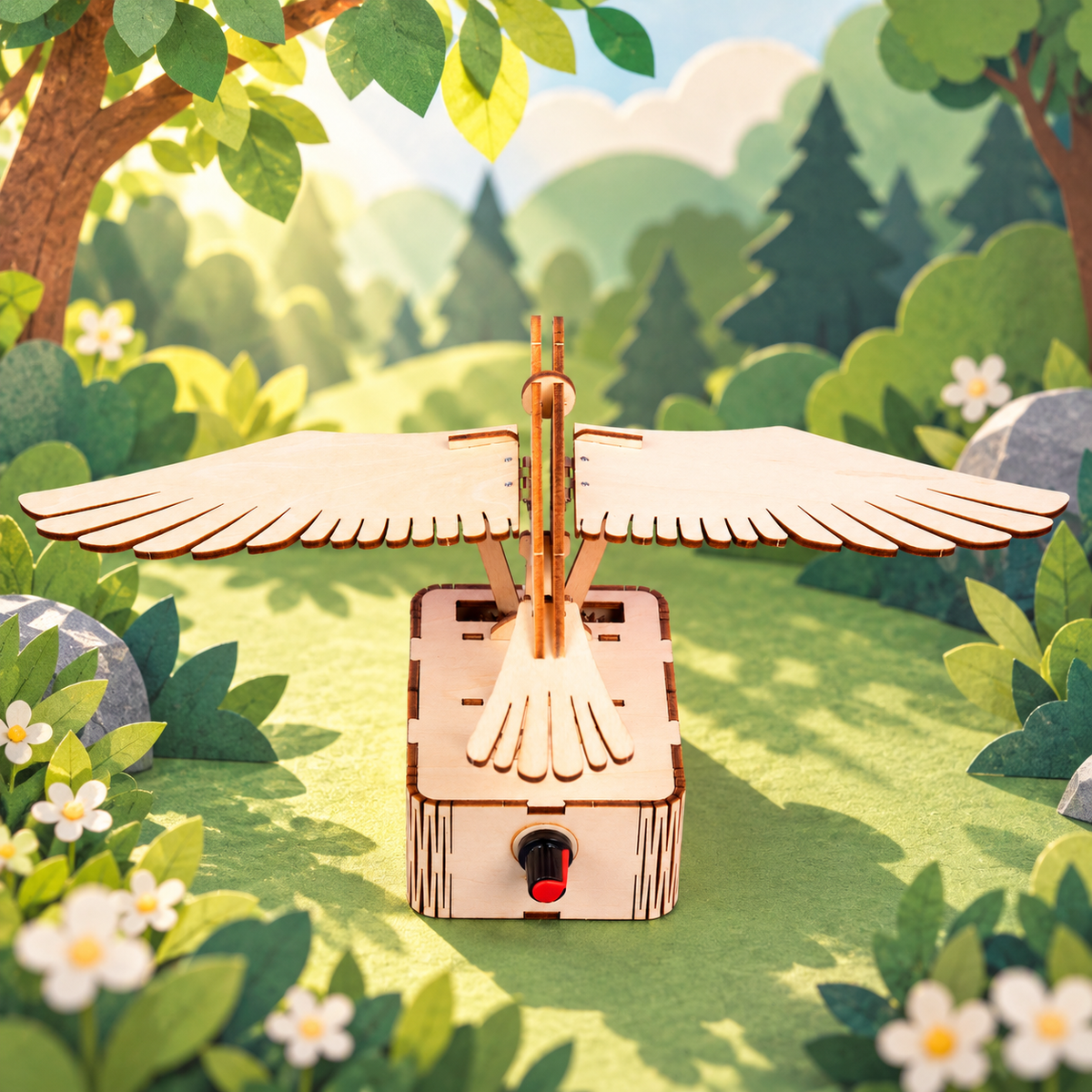 Kitsville Flapping Bird Motorized Engineering Kit — front view