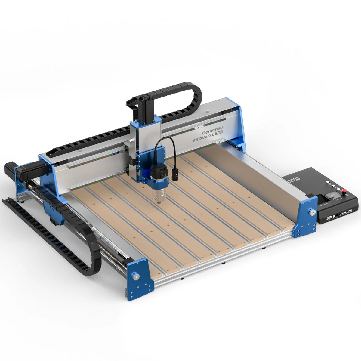 Genmitsu PROVerXL 2×2 CNC Router — 710W — three-quarter view of router and control box