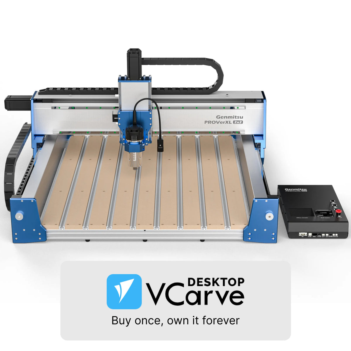Genmitsu PROVerXL 2×2 CNC Router — 710W — VCarve Desktop software-bundle illustration