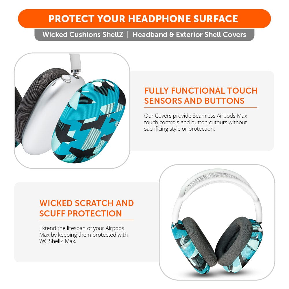 Wicked Cushions Airpods Max 1 & 2 Exterior Shell Covers - WC ShellZ Max