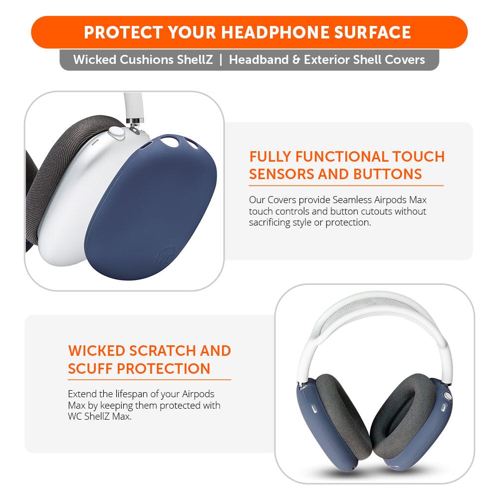 Wicked Cushions Airpods Max 1 & 2 Exterior Shell Covers - WC ShellZ Max