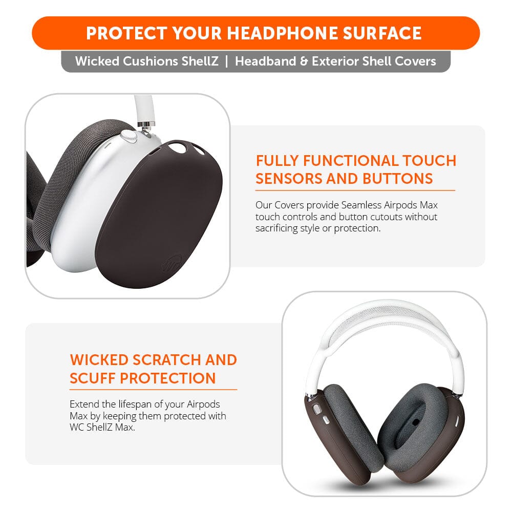 Wicked Cushions Airpods Max 1 & 2 Exterior Shell Covers - WC ShellZ Max