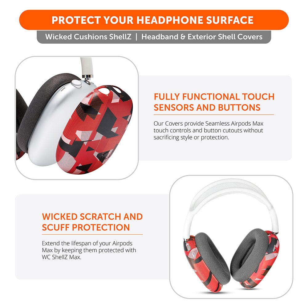 Wicked Cushions Airpods Max 1 & 2 Exterior Shell Covers - WC ShellZ Max