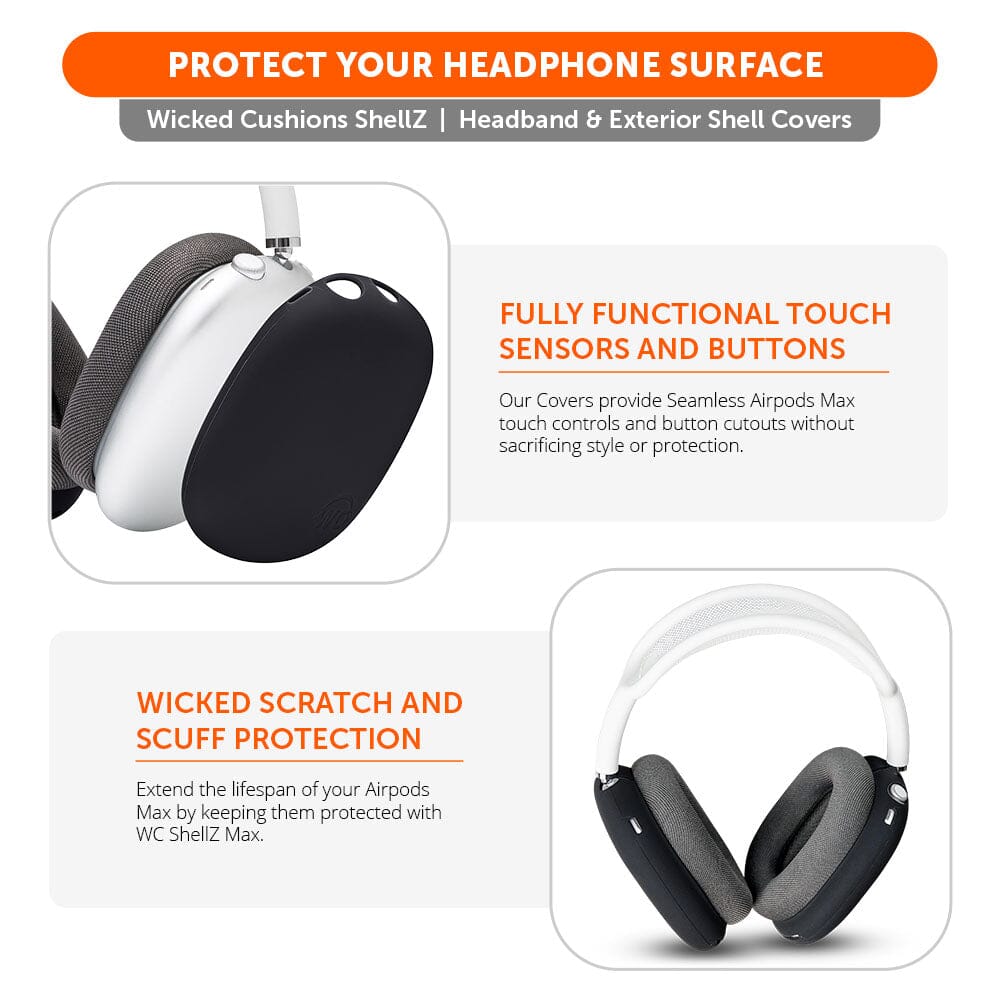Wicked Cushions Airpods Max 1 & 2 Exterior Shell Covers - WC ShellZ Max