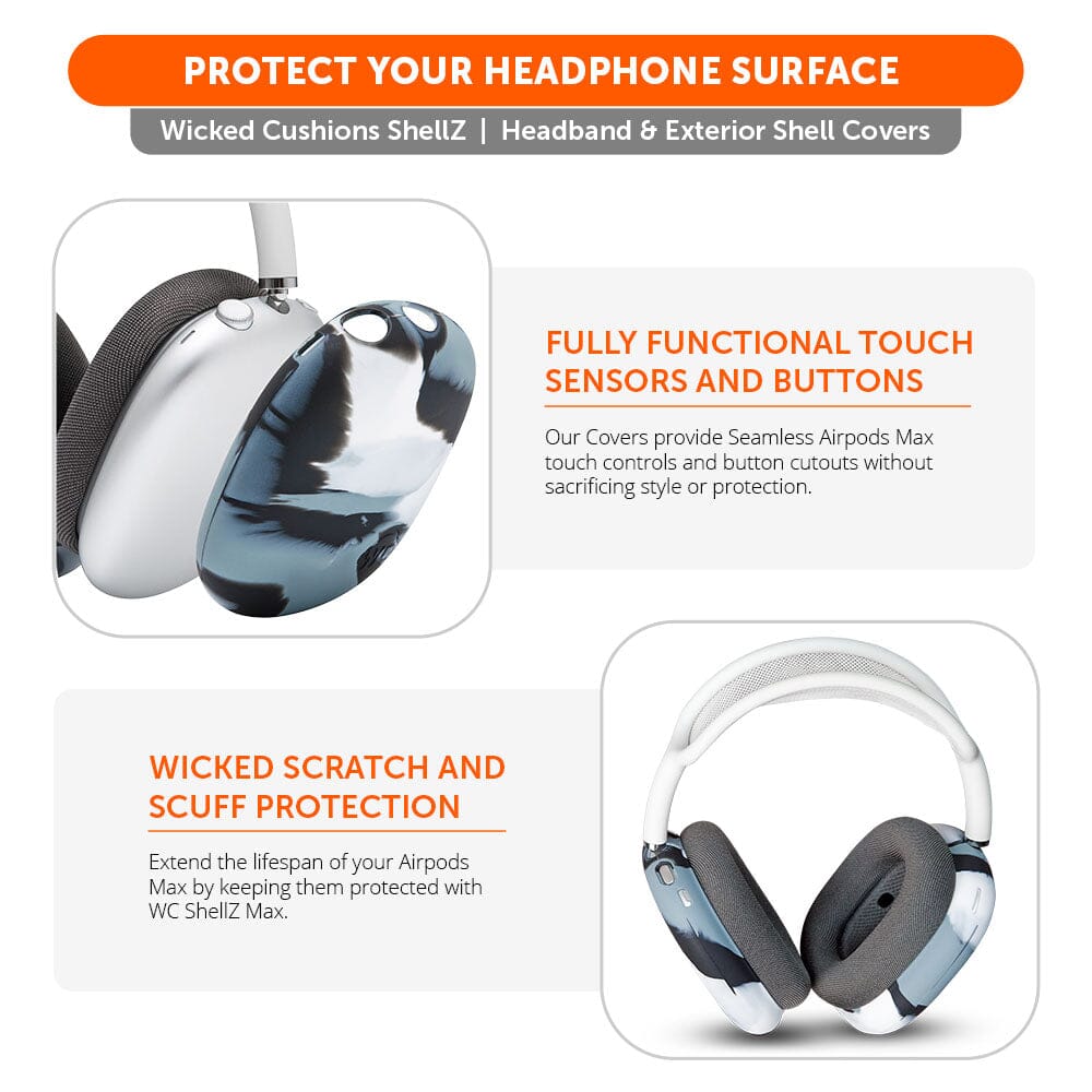 Wicked Cushions Airpods Max 1 & 2 Exterior Shell Covers - WC ShellZ Max