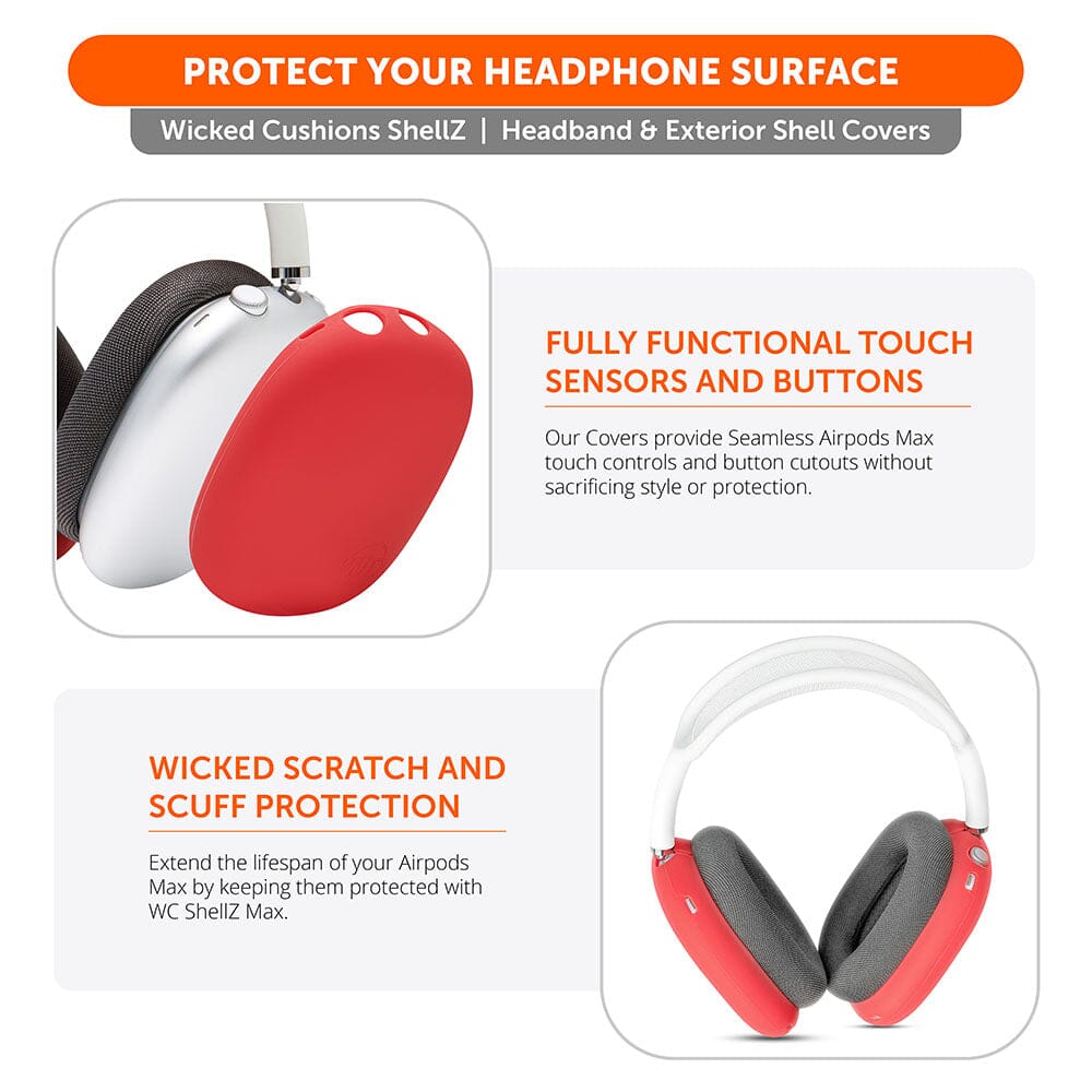 Wicked Cushions Airpods Max 1 & 2 Exterior Shell Covers - WC ShellZ Max