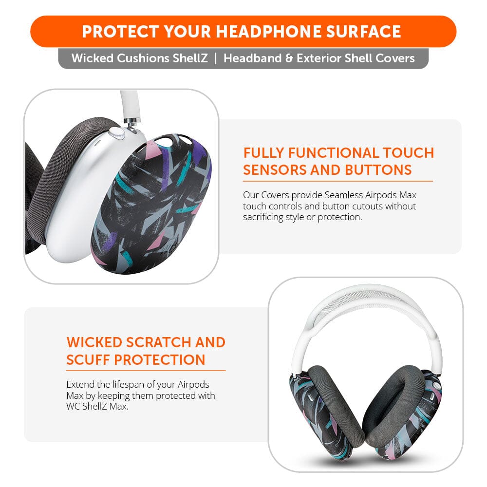 Wicked Cushions Airpods Max 1 & 2 Exterior Shell Covers - WC ShellZ Max
