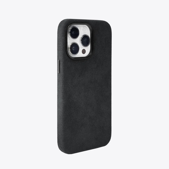 Luriax Modern iPhone 14 Case — Black Caviar — rear view and camera opening